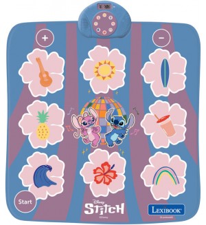 Танцова постелка Lexibook - Disney Stitch, с Bluetooth и 6 режима на игра