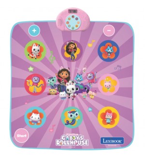 Танцова постелка Lexibook - Gabby's Dollhouse, с Bluetooth и 6 режима на игра
