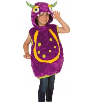 Театрален костюм Heunec - Смешно чудовище, лилаво, 4 -7 години