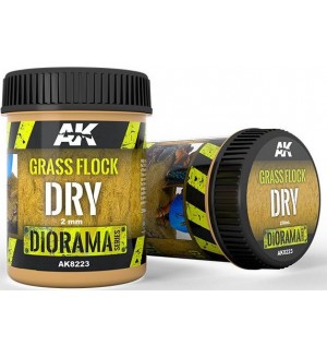 Текстуриращ продукт AK Interactive - Grass Flock Dry 2mm (AK8223) (250 ml)