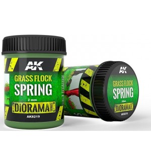 Текстуриращ продукт AK Interactive - Grass Flock Spring 2 mm (AK8219) (250 ml)