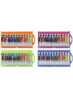 Темперна боя Toy Color - 12 цвята, 7.5 ml, асортимент