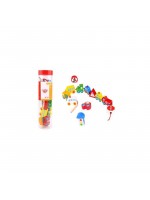 Tooky Toy Дървена игра за низане Превозни средства