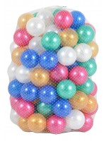 Топки за игра Pilsan - 100 броя, 6 cm, Metallic