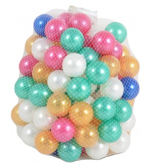 Топки за игра Pilsan - 50 броя, 9 cm, Metallic