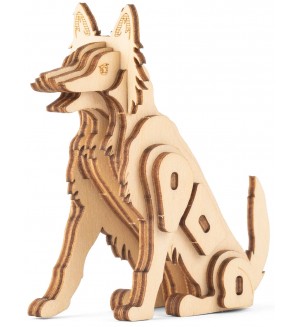 Триизмерен дървен пъзел Kikkerland - Куче