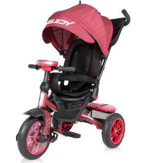 Триколка с въздушни гуми Lorelli - Speedy, Red & Black