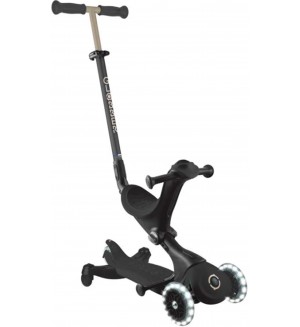 Тротинетка 3 в 1 Globber - Go Up Deluxe Lights 360°, черна Тротинетка 3 в 1 Globber - Go Up Deluxe Lights 360°, черна