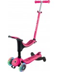 Тротинетка 4 в 1 Globber - Go Up Sporty Lights 360°, розова