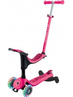 Тротинетка 4 в 1 Globber - Go Up Sporty Lights 360°, розова