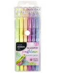 Цветни химикалки Kidea - 6 цвята, пастелни