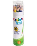 Цветни моливи Carioca Tita - 24 цвята + острилка 