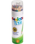 Цветни моливи Carioca Tita - 36 цвята + острилка 