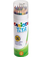 Цветни моливи Carioca Tita - 36 цвята + острилка 