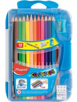 Цветни моливи Maped Color Peps - 12 цвята, синя кутия