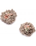 Цветя за декорация Ем Арт - Ламе, 3 cm, бежови (2 бр.)