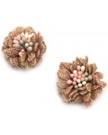 Цветя за декорация Ем Арт - Ламе, 3 cm, златисти (2 бр.)