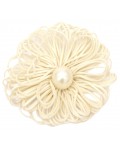 Цветя за декорация с перла Ем Арт - 6.5 cm, жълти (2 бр.)