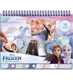 Творчески комплект 2 в 1 Totum - Книжка за оцветяване и стикери, Frozen