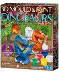 Творчески комплект 4M - Отлей и оцвети 3D динозаври