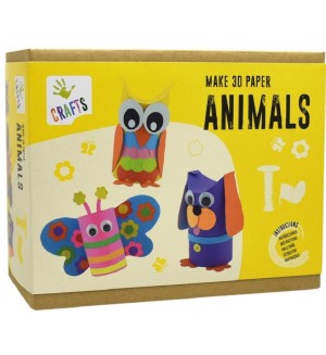 Творчески комплект Andreu toys - 3D животни от хартия