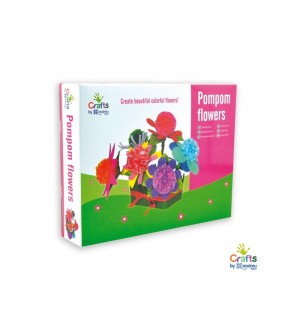 Творчески комплект Andreu Toys - Направи си цветя от помпони
