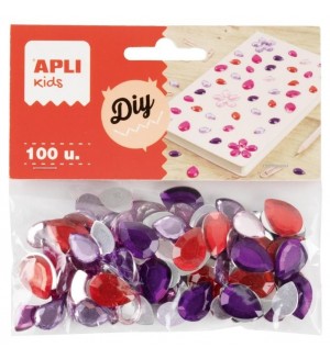Творчески комплект Apli - Kids, Диамантени капки, 100 броя