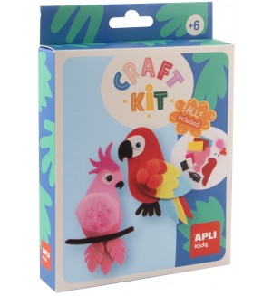 Творчески комплект Apli Kids - Папагали от филц
