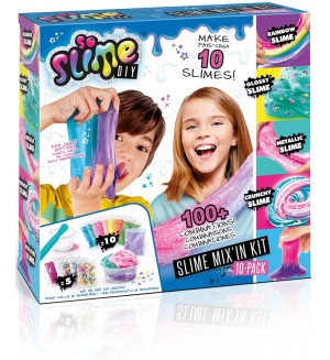 Творчески комплект Canal Toys - So Slime, Направи си слайм, 10 цвята