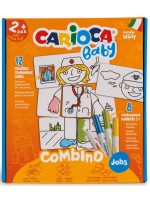 Творчески комплект Carioca Baby - Пъзел за оцветяване, 8 маркера