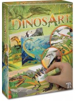 Творчески комплект DinosArt - Изкуство с пясък и фолио, Динозаври