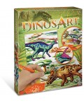 Творчески комплект DinosArt - Направи си картини с камъчета, Динозаври