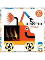 Творчески комплект Djeco - Aнимирани картини Kinoptik, превозни средства