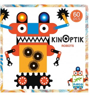 Творчески комплект Djeco - Aнимирани картини Kinoptik, роботи