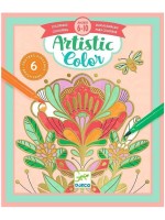 Творчески комплект Djeco Artistic Color - Направи картини с флумастери, Цветя