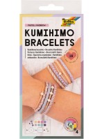 Творчески комплект Folia - Pastel Rainbow, гривни Кумихимо, 16 части
