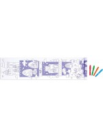 Творчески комплект Hape International - Ролка за оцветяване, замък