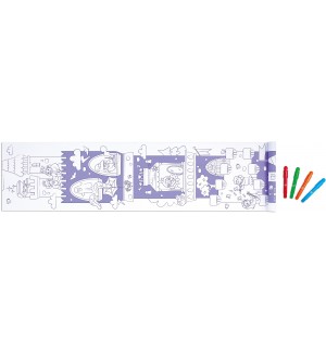 Творчески комплект Hape International - Ролка за оцветяване, замък