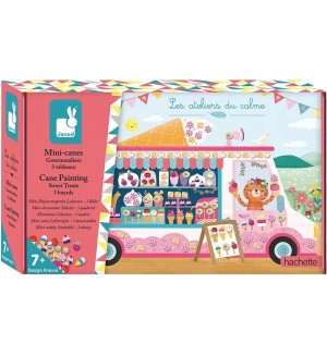 Творчески комплект Janod - Cane Painting, Sweet Treats