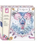Творчески комплект Janod - Картини с животни и конци