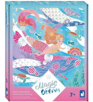 Творчески комплект Janod - Magic Ocean, акварелни рисунки