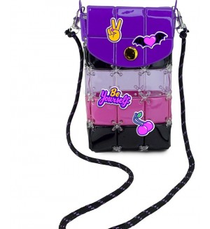 Творчески комплект Kidz World Studio Bags - Направи си сам чанта за телефон, лилава