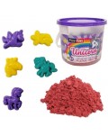 Творчески комплект PlayToys - Пясък за игра с формички, 400 g, розов