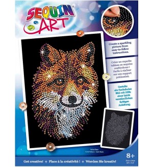 Творчески комплект KSG Crafts - Изкуство с пайети, Червена лисица
