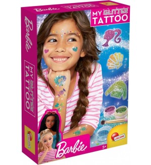 Творчески комплект Lisciani Barbie - Направи си сам, блестящи татуировки