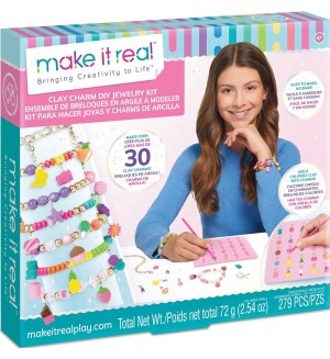 Творчески комплект Make it Real - Гривна с глинени талисмани 