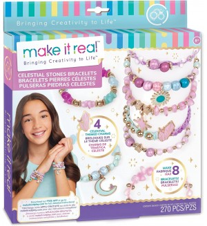 Творчески комплект Make it Real - Направи си гривни с минерали