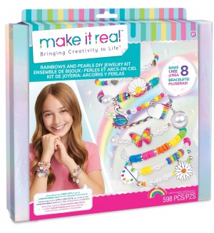 Творчески комплект Make it Real - Направи си цветни гривни с перли Творчески комплект Make it Real - Направи си цветни гривни с перли