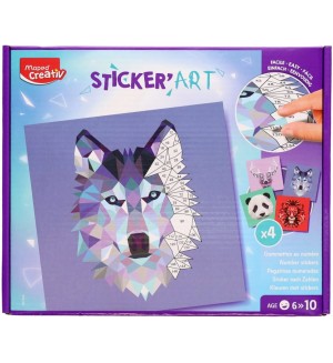 Творчески комплект Maped Creativ - Sticker Art, 4 дизайна