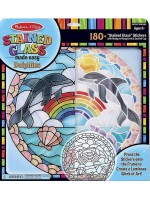Творчески комплект Melissa and Doug - Витражи, делфини